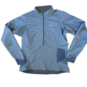Arc’teryx Delta LT Zip Neck Women’s Pullover Light Blue Size L